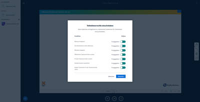 BigBlueButton Teilnehmer-Rechte einschränken